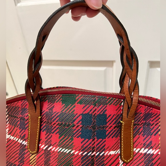 Dooney & Bourke Tarten Plaid Satchel in Red/Multi - Picture 8 of 12
